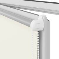Produktbild för Rullgardin mörkläggning naturvit 100x150 cm tyg bredd 95,7 cm