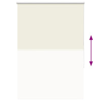 Produktbild för Rullgardin mörkläggning naturvit 105x150 cm tygbredd 100,7 cm