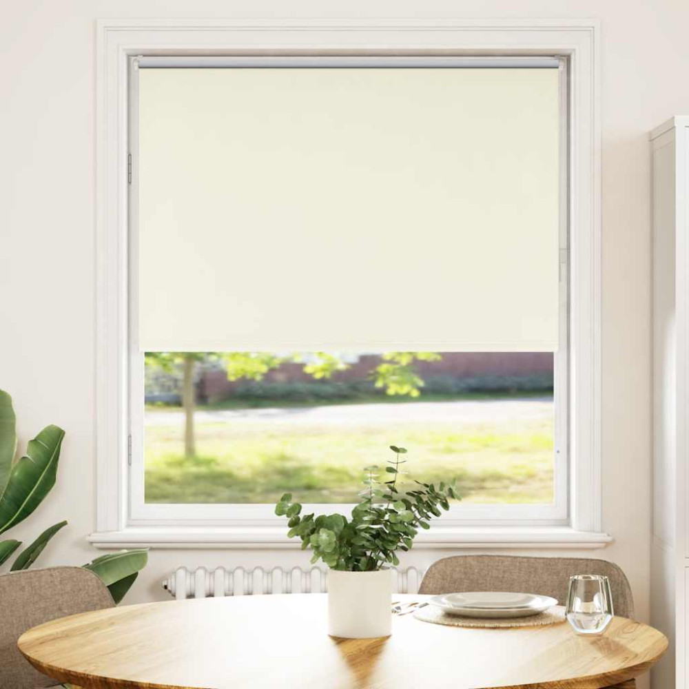 Produktbild för Rullgardin mörkläggningsgardin naturvit 115x150 cm tygbredd