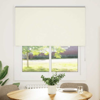 Produktbild för Rullgardin mörkläggning naturvit 125x150 cm tyg bredd 121,6 cm