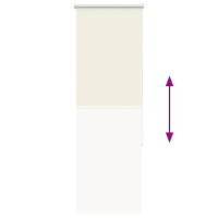 Produktbild för Rullgardin mörkläggning naturvit 55x175 cm tyg bredd 50,7 cm