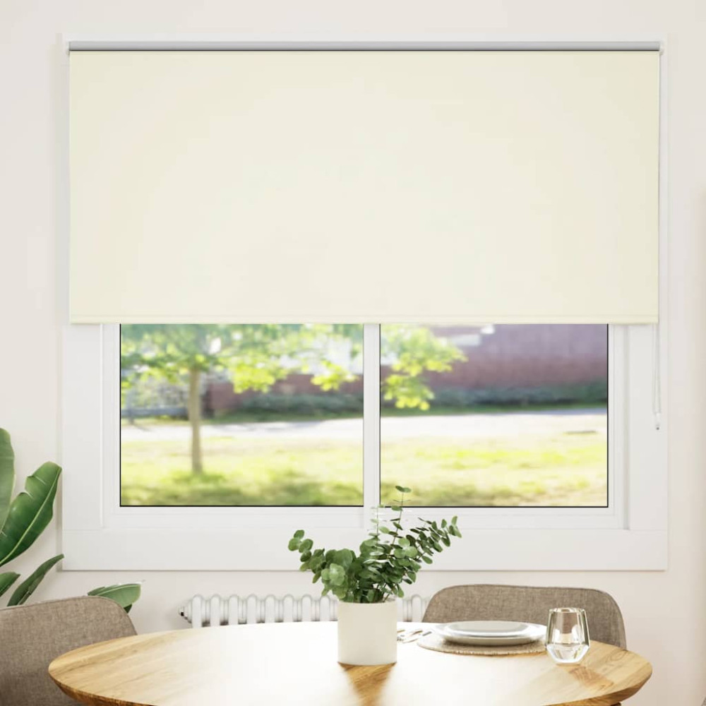 Produktbild för Rullgardin mörkläggning naturvit 150x175 cm tyg bredd 146,6 cm
