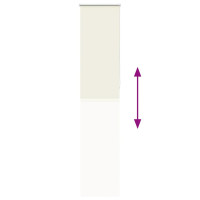 Produktbild för Rullgardin mörkläggning naturvit 40x210 cm tyg bredd 35,7 cm