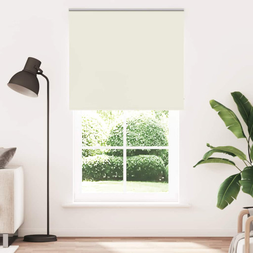 vidaXL Rullgardin mörkläggning naturvit 135x230 cm tyg bredd 131,6 cm