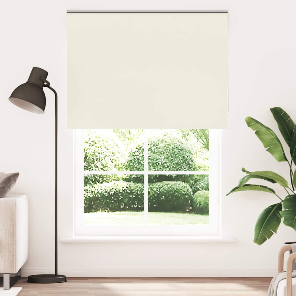 Produktbild för Rullgardin mörkläggning naturvit 150x230 cm tyg bredd 146,6 cm