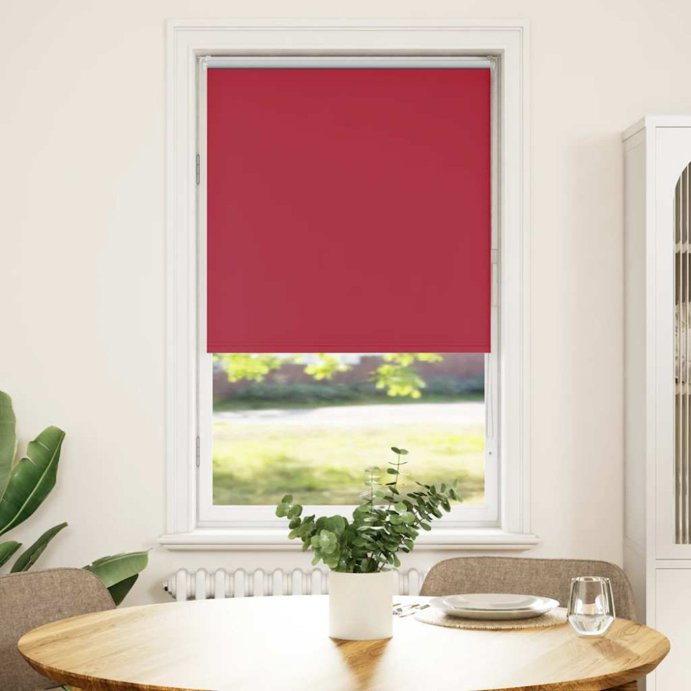 Produktbild för Rullgardin mörkläggningsröd 65x130 cm tyg bredd 60,7 cm
