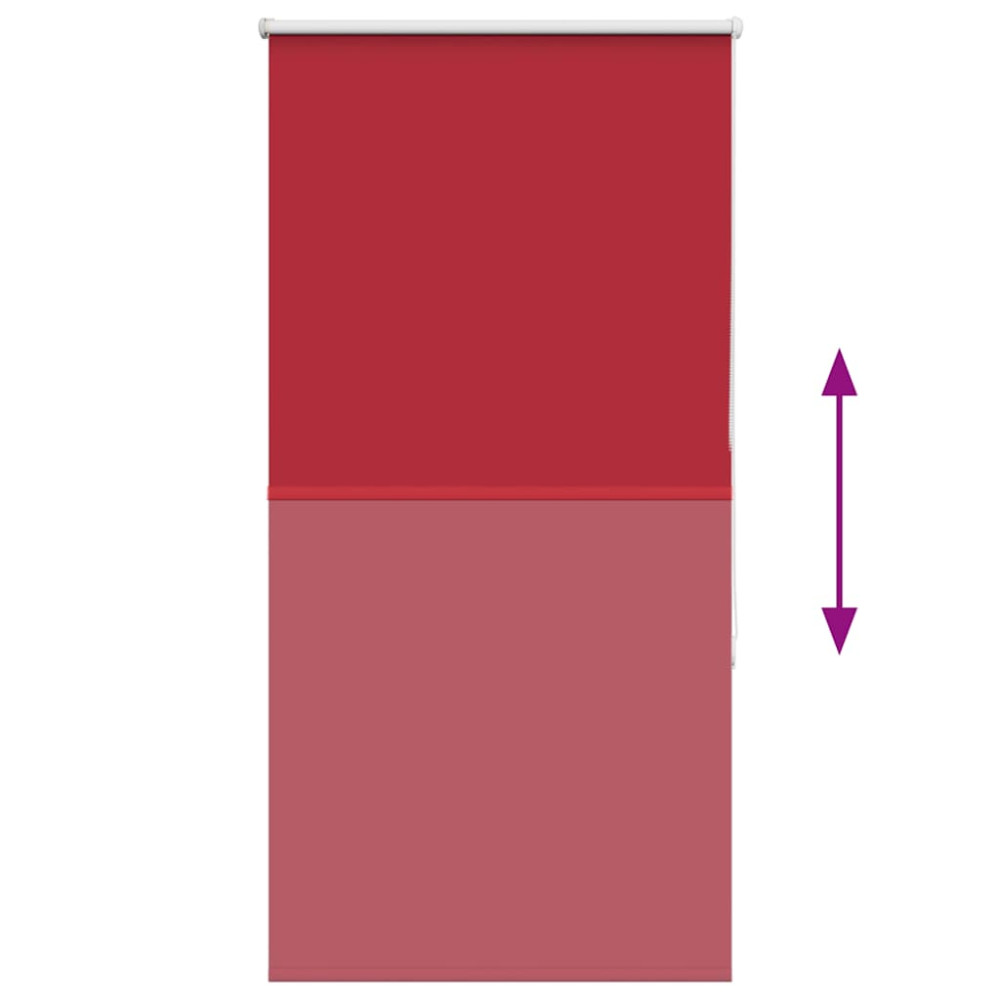 Produktbild för Rullgardin mörkläggningsröd 65x130 cm tyg bredd 60,7 cm
