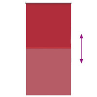 Produktbild för Rullgardin mörkläggningsröd 65x130 cm tyg bredd 60,7 cm