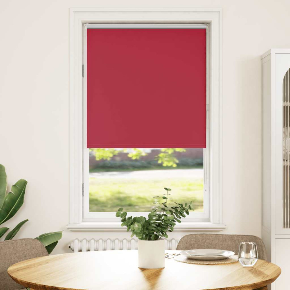 Produktbild för Rullgardin mörkläggningsröd 65x150 cm tyg bredd 60,7 cm