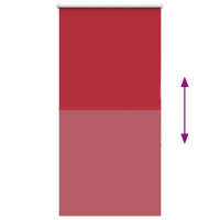 Produktbild för Rullgardin mörkläggningsröd 65x150 cm tyg bredd 60,7 cm