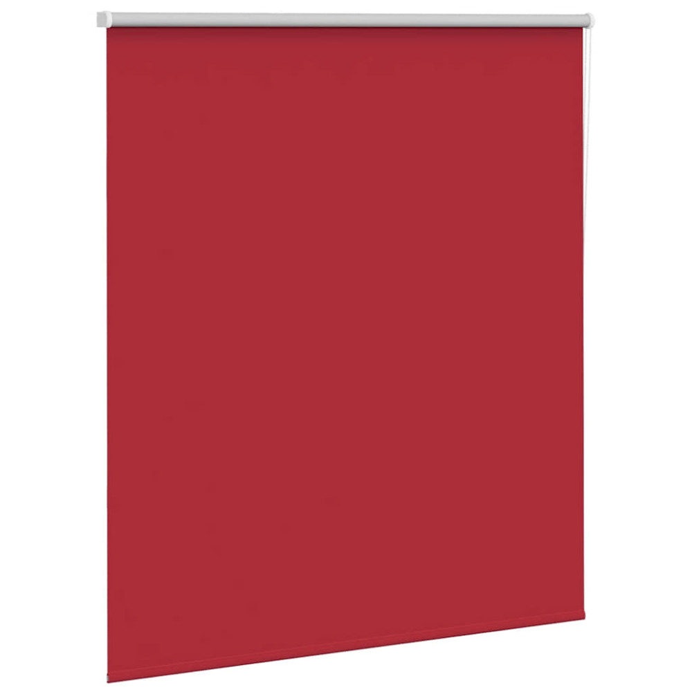 Produktbild för Rullgardin mörkläggningsröd 140x150 cm tyg bredd 136,6 cm