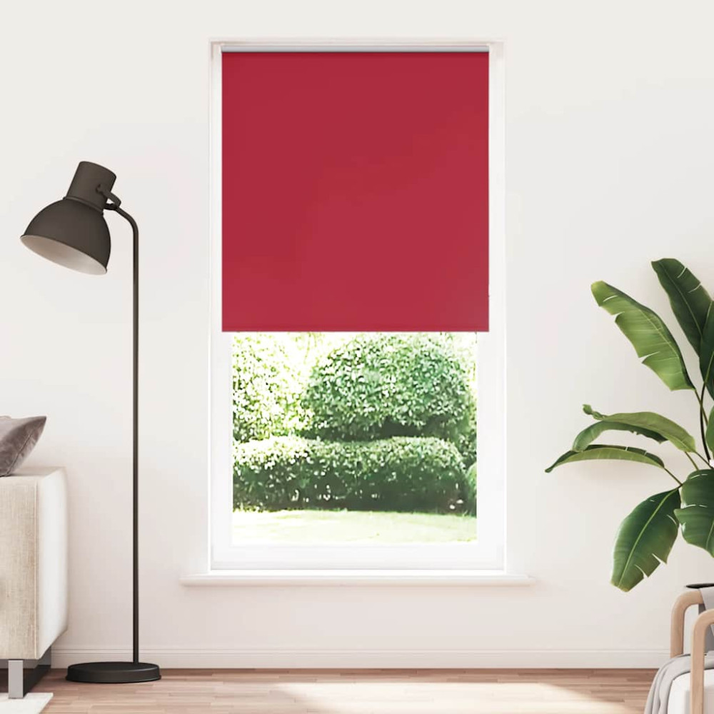 Produktbild för Rullgardin mörkläggningsröd 105x210 cm tyg bredd 100,7 cm