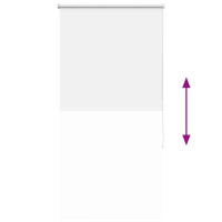 Produktbild för Rullgardin mörkläggning vit 70x130 cm tyg bredd 65,7 cm