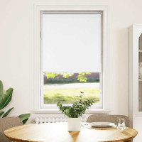 Produktbild för Rullgardin mörkläggningsgardin vit 85x150 cm tyg bredd 80,7 cm