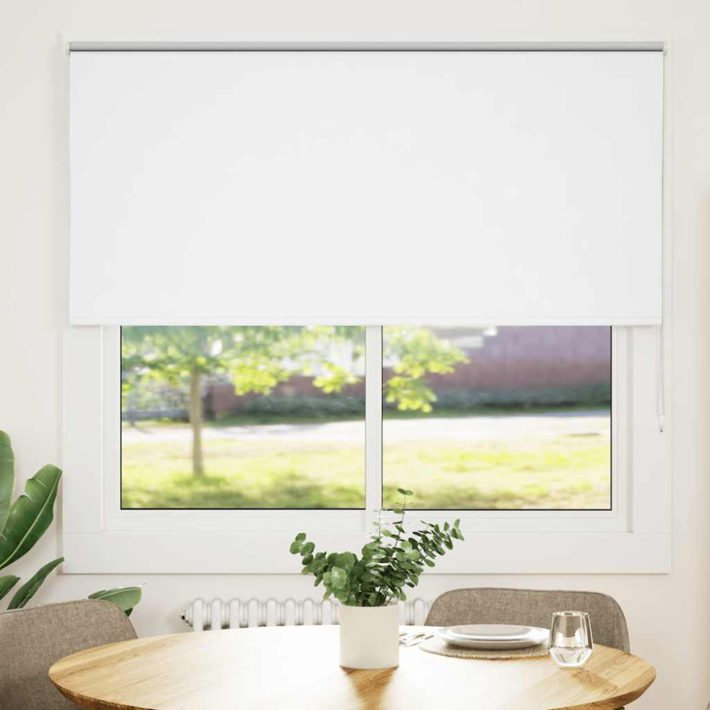 Produktbild för Rullgardin mörkläggningsvit 150x150 cm tyg bredd 146,6 cm