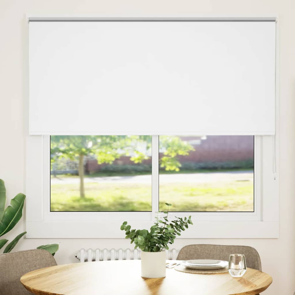 Produktbild för Rullgardin mörkläggningsvit 155x150 cm tyg bredd 151,6 cm