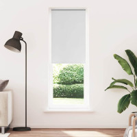 Produktbild för Rullgardin mörkläggningsgardin vit 80x230 cm tyg bredd 75,7 cm