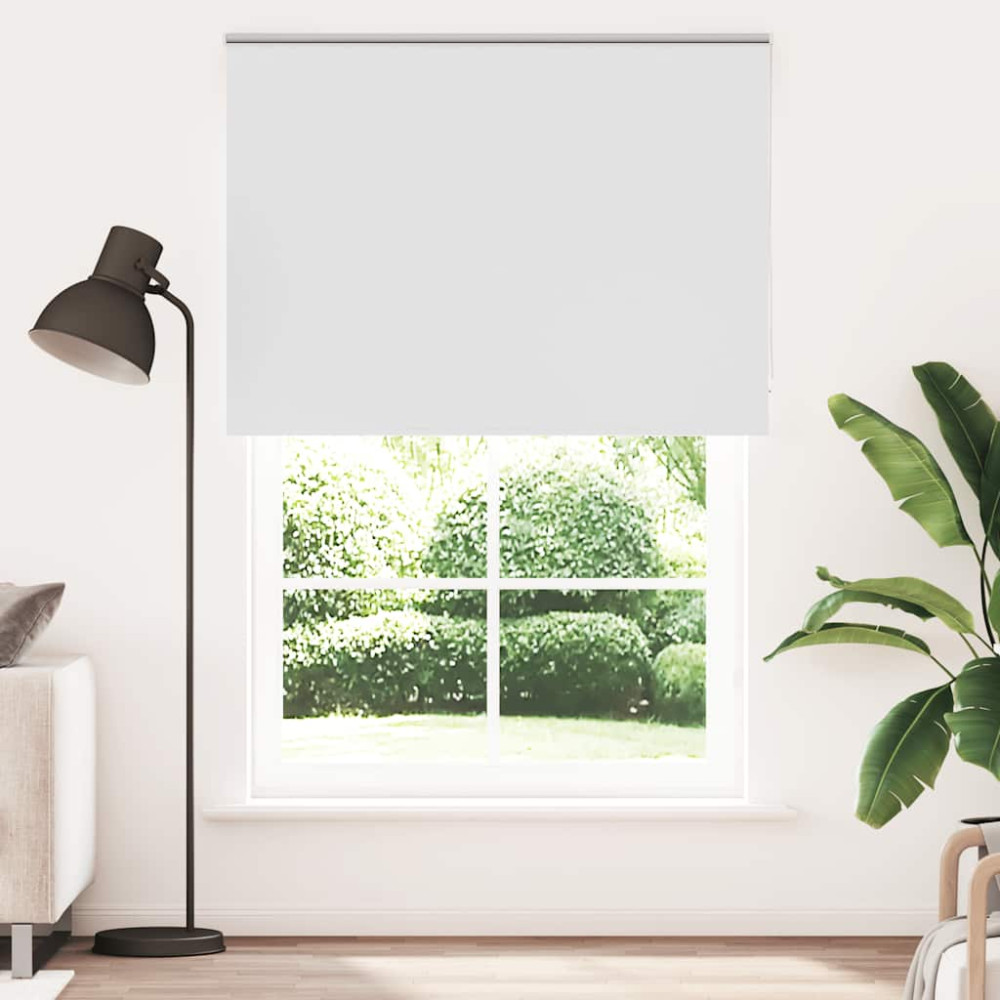 Produktbild för Rullgardin mörkläggningsgardin vit 150x230 cm tyg bredd 146,6cm