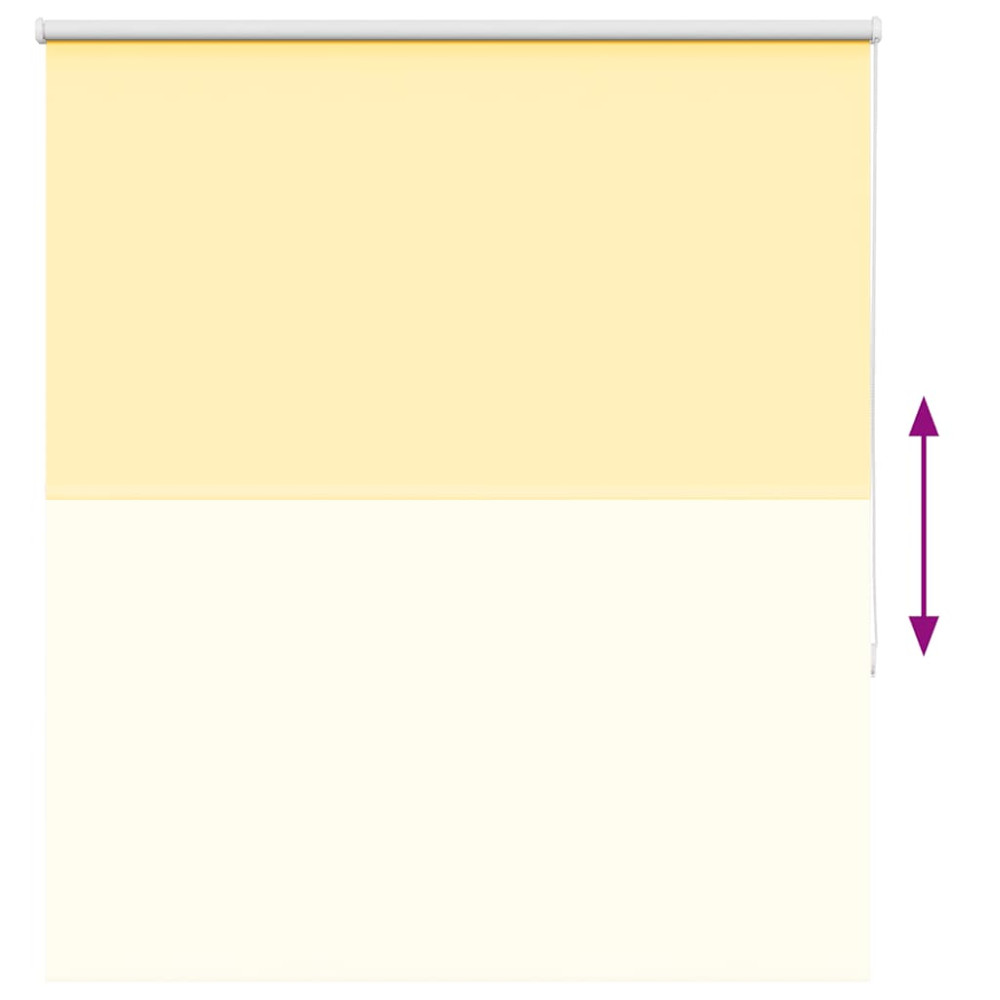 Produktbild för Rullgardin mörkläggningsgul 135x175 cm tyg bredd 131,6 cm