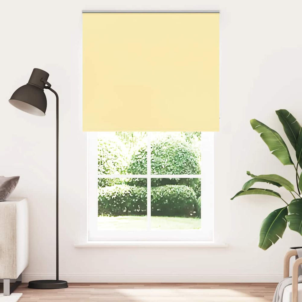 Produktbild för Rullgardin mörkläggningsgul 135x210 cm tyg bredd 131,6 cm
