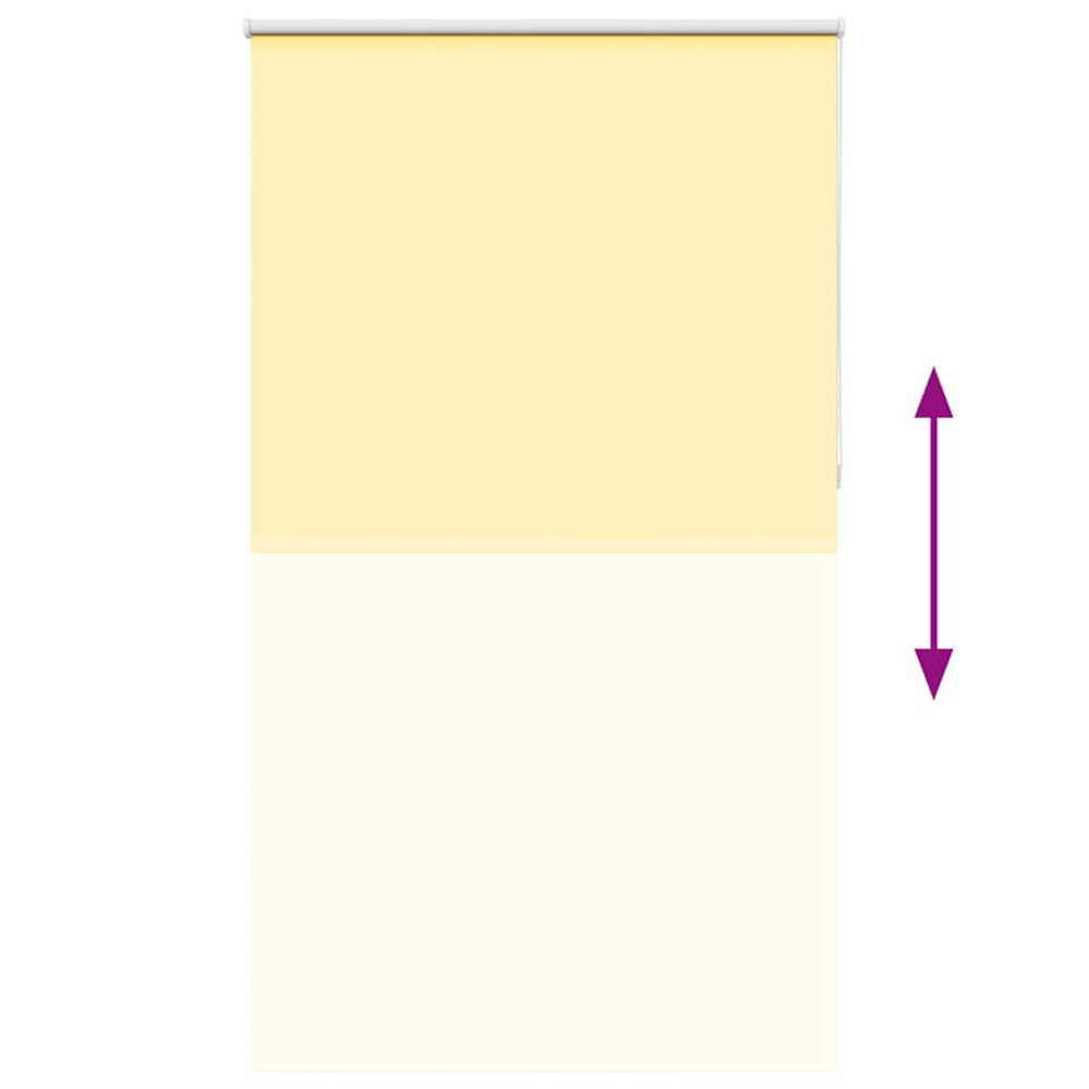 Produktbild för Rullgardin mörkläggningsgul 135x210 cm tyg bredd 131,6 cm