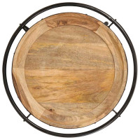 Produktbild för Sidobord Ø55x60 cm mango i massivt trä