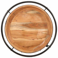 Produktbild för Sidobord Ø55x60 cm massivt trä akacia