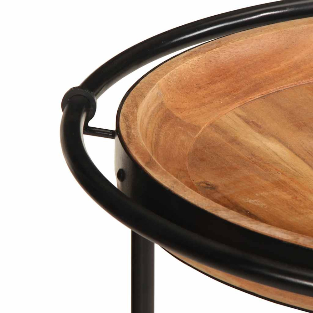 Produktbild för Sidobord Ø55x60 cm massivt trä akacia