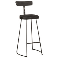 Produktbild för Barstolar 2 st svart 49x43x103 cm mango i massivt trä