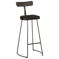 Produktbild för Barstolar 2 st svart 49x43x103 cm mango i massivt trä