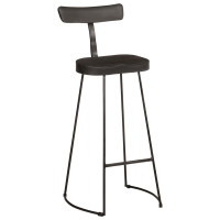 Produktbild för Barstolar 2 st svart 49x43x103 cm mango i massivt trä