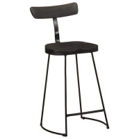 Produktbild för Barstolar 2 st svart 49x43x88 cm mango i massivt trä