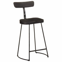 Produktbild för Barstolar 2 st svart 49x43x88 cm mango i massivt trä