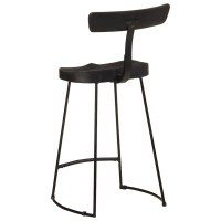 Produktbild för Barstolar 2 st svart 49x43x88 cm mango i massivt trä