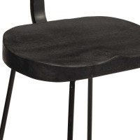 Produktbild för Barstolar 2 st svart 49x43x88 cm mango i massivt trä