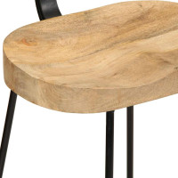 Produktbild för Barstolar 2 st 49x43x88 cm mango i massivt trä