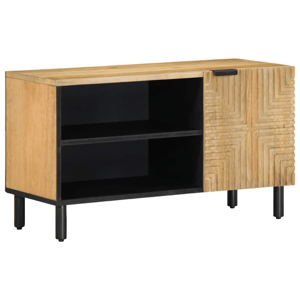 Produktbild för TV-bänk brun 80x31,5x46 cm mango i massivt trä