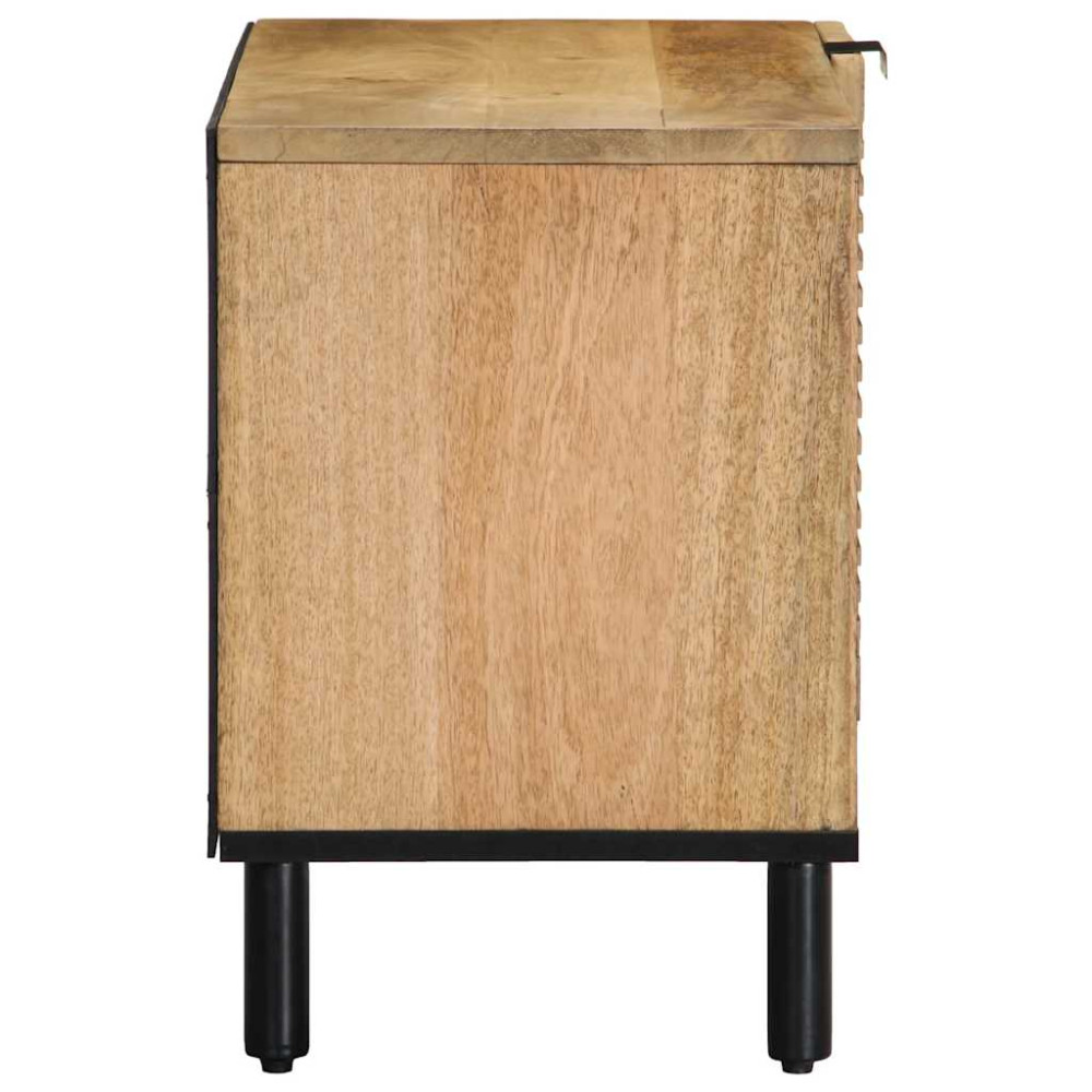Produktbild för TV-bänk brun 80x31,5x46 cm mango i massivt trä