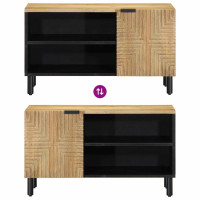 Produktbild för TV-bänk brun 80x31,5x46 cm mango i massivt trä