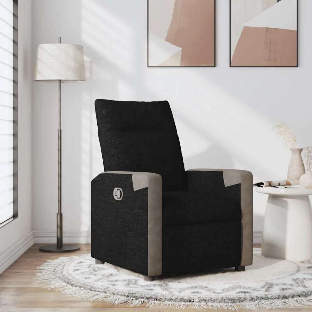 Produktbild för Reclinerfåtölj svart tyg