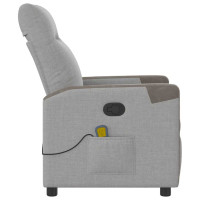 Produktbild för Massagefåtölj molngrå tyg