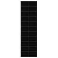 Produktbild för Skoskåp svart ek 54x34x183 cm konstruerat trä