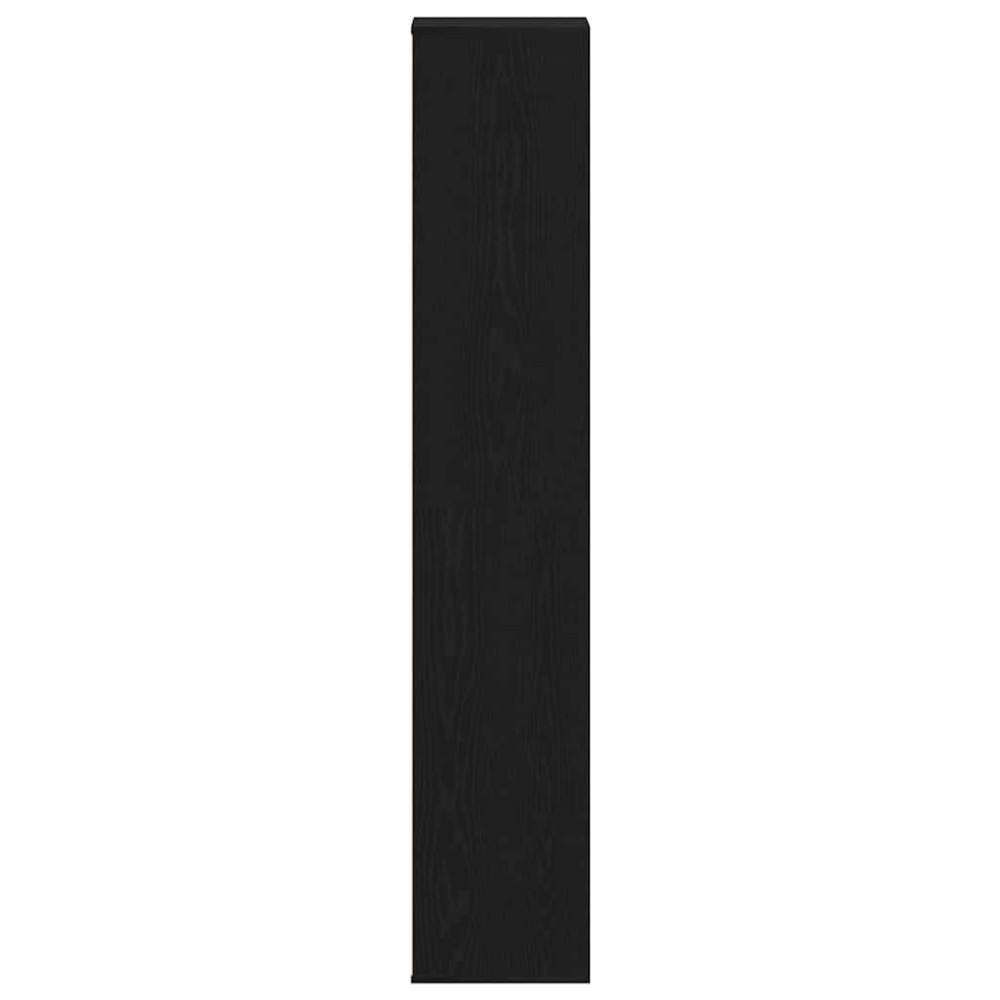 Produktbild för Skoskåp svart ek 54x34x183 cm konstruerat trä