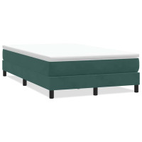 Produktbild för Resårsäng utan madrass mörkgrön 120x220 cm sammet