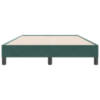 Produktbild för Resårsäng utan madrass mörkgrön 120x220 cm sammet