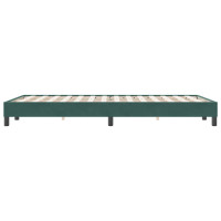 Produktbild för Resårsäng utan madrass mörkgrön 120x220 cm sammet
