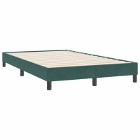 Produktbild för Resårsäng utan madrass mörkgrön 120x220 cm sammet