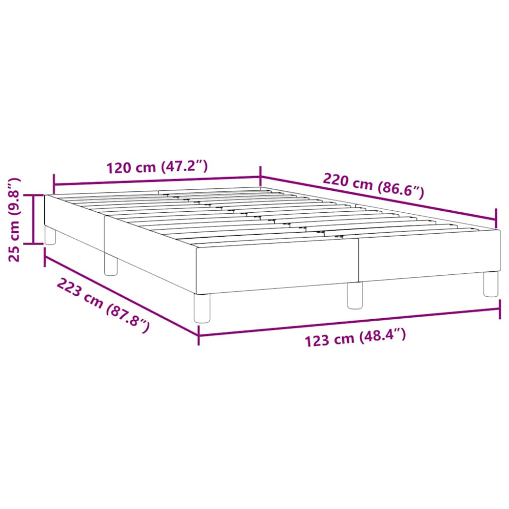Produktbild för Resårsäng utan madrass mörkgrön 120x220 cm sammet