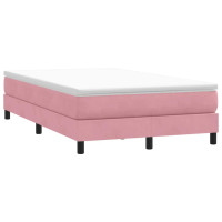 Produktbild för Resårsäng utan madrass rosa 120x220 cm sammet