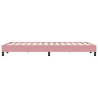 Produktbild för Resårsäng utan madrass rosa 120x220 cm sammet